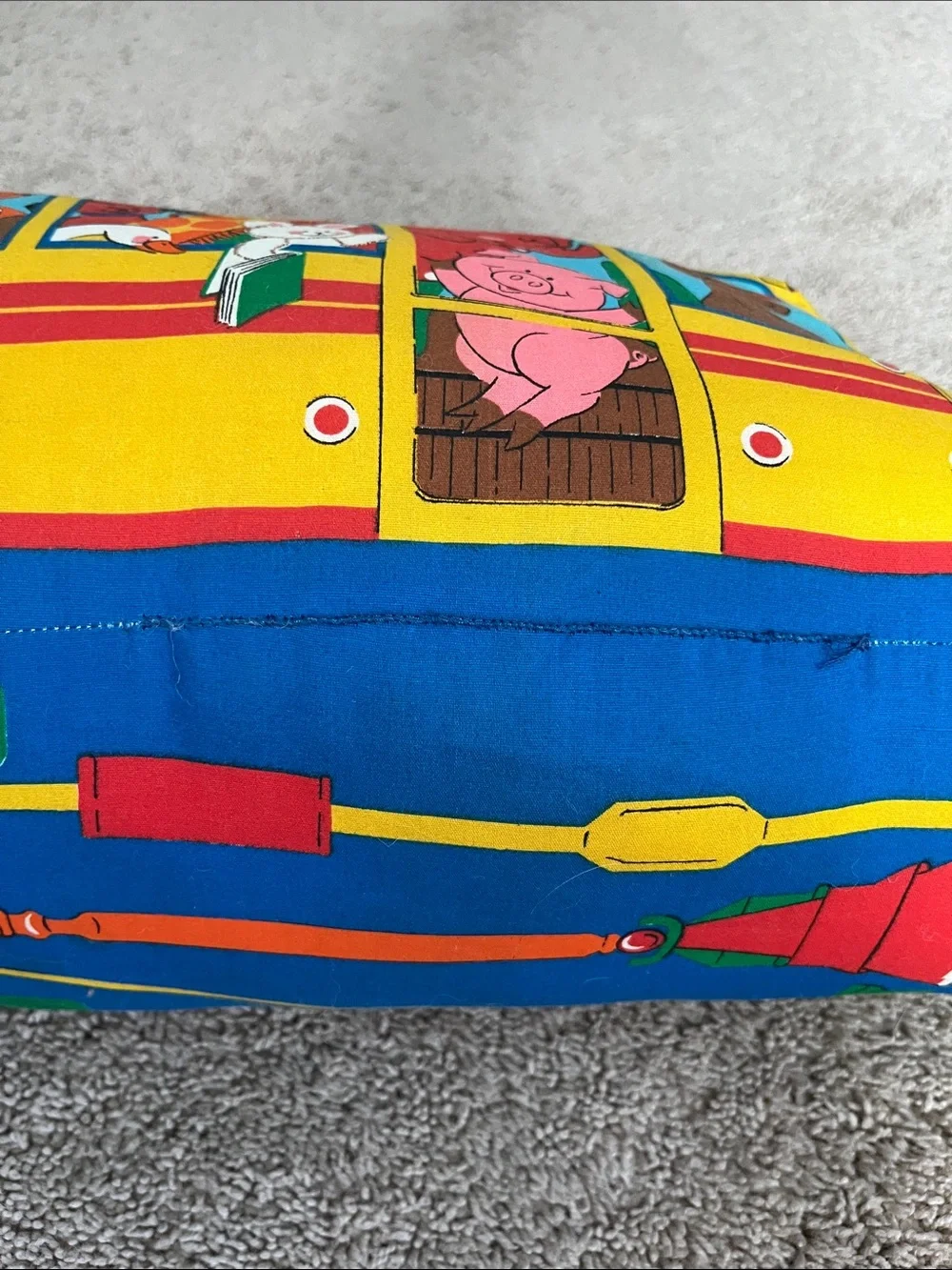 Vintage “Teacher Pet Express” Sculptured Pillow